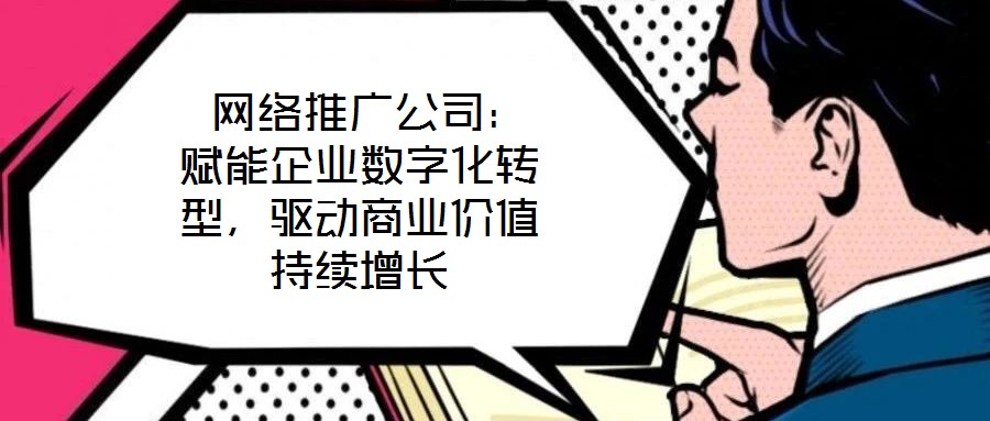  網(wǎng)絡推廣公司：賦能企業(yè)數(shù)字化轉型，驅動商業(yè)價值持續(xù)增長