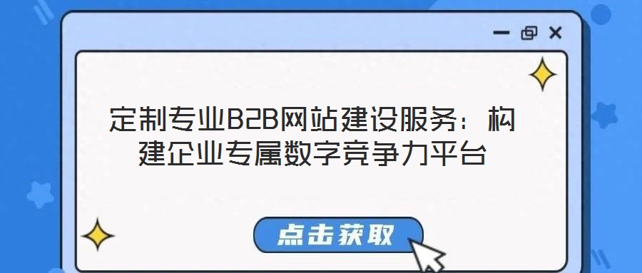 定制專業(yè)B2B網(wǎng)站建設(shè)服務(wù)：構(gòu)建企業(yè)專屬數(shù)字競爭力平臺