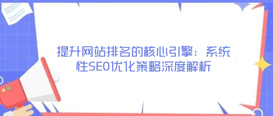 提升網站排名的核心引擎：系統(tǒng)性SEO優(yōu)化策略深度解析