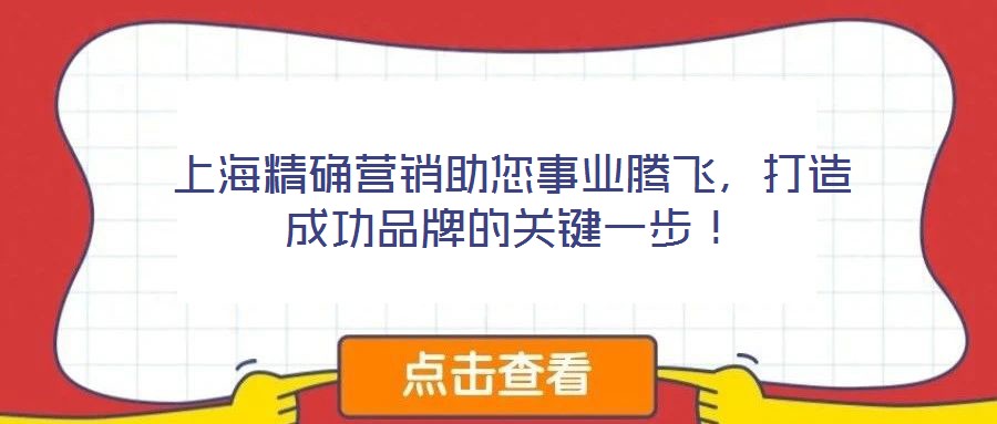 上海精確營銷助您事業(yè)騰飛，打造成功品牌的關(guān)鍵一步！