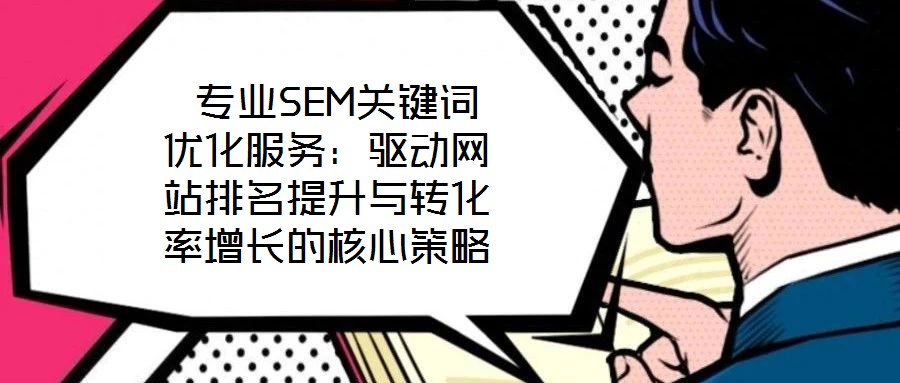  專業(yè)SEM關(guān)鍵詞優(yōu)化服務(wù)：驅(qū)動(dòng)網(wǎng)站排名提升與轉(zhuǎn)化率增長(zhǎng)的核心策略