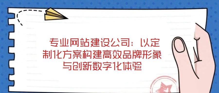  專業(yè)網(wǎng)站建設(shè)公司：以定制化方案構(gòu)建高效品牌形象與創(chuàng)新數(shù)字化體驗