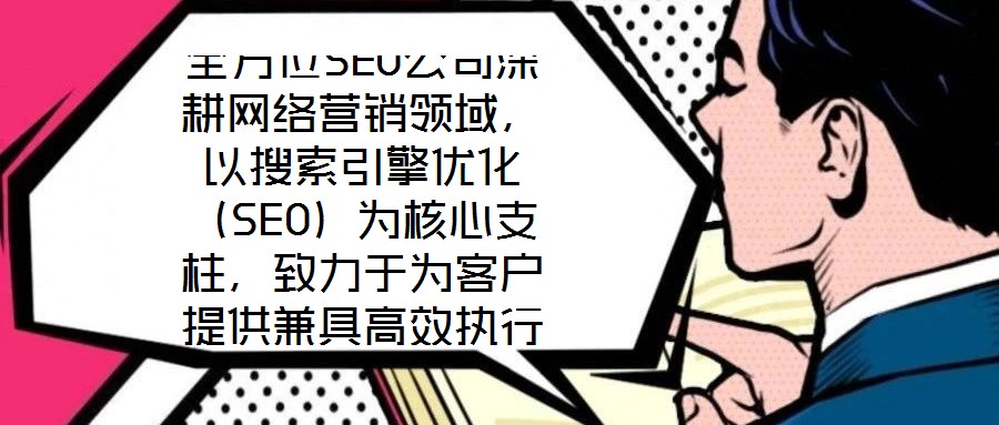 全方位SEO公司深耕網(wǎng)絡(luò)營銷領(lǐng)域，以搜索引擎優(yōu)化（SEO）為核心支柱，致力于為客戶提供兼具高效執(zhí)行與可靠保障的數(shù)字化營銷解決方案。公司自創(chuàng)立以來，始終聚焦于通過