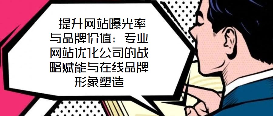  提升網(wǎng)站曝光率與品牌價(jià)值：專業(yè)網(wǎng)站優(yōu)化公司的戰(zhàn)略賦能與在線品牌形象塑造