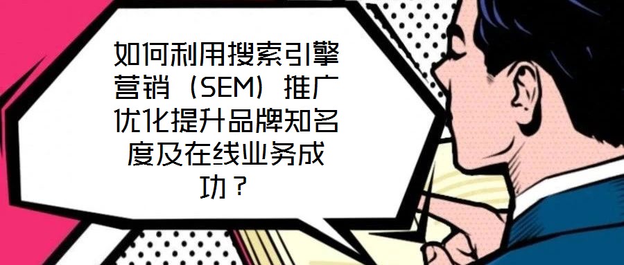 如何利用搜索引擎營銷（SEM）推廣優(yōu)化提升品牌知名度及在線業(yè)務(wù)成功？
